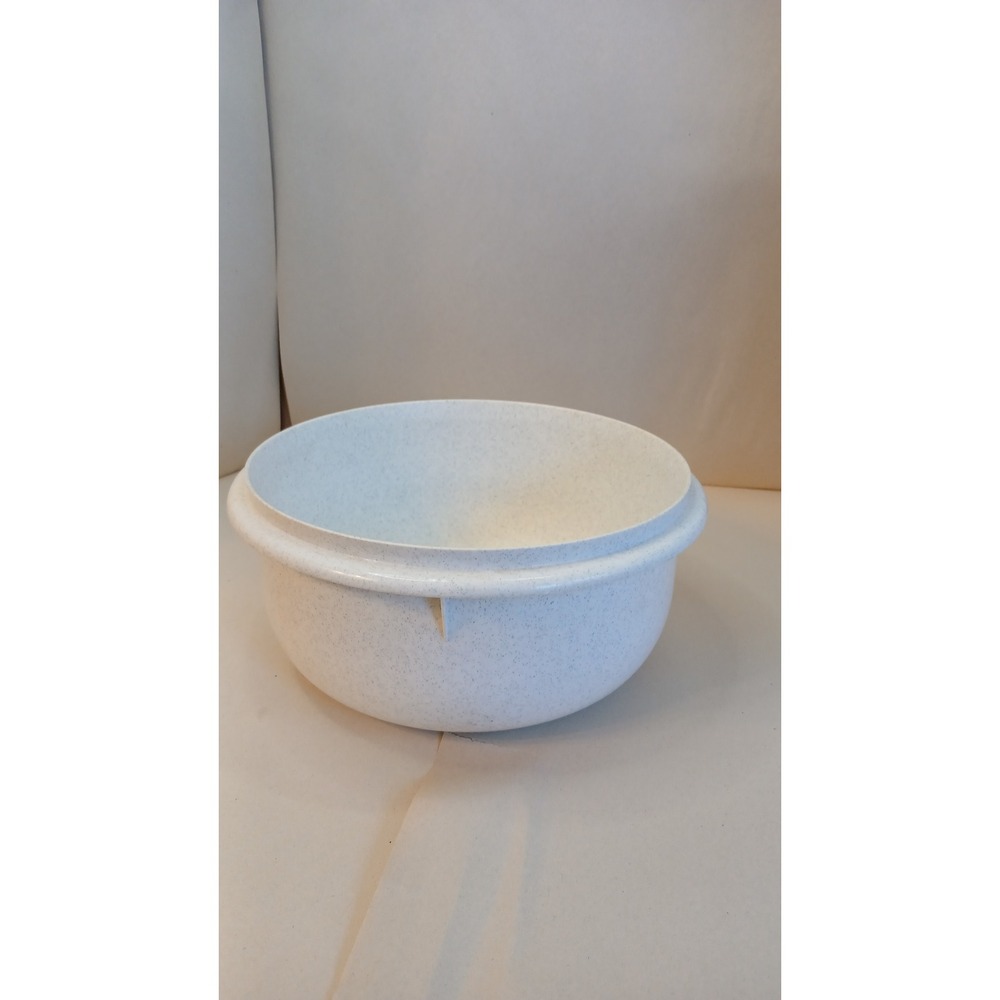 Vintage Tupperware Mixing Bowl White Excellent Speckled Vintage Kitchenware